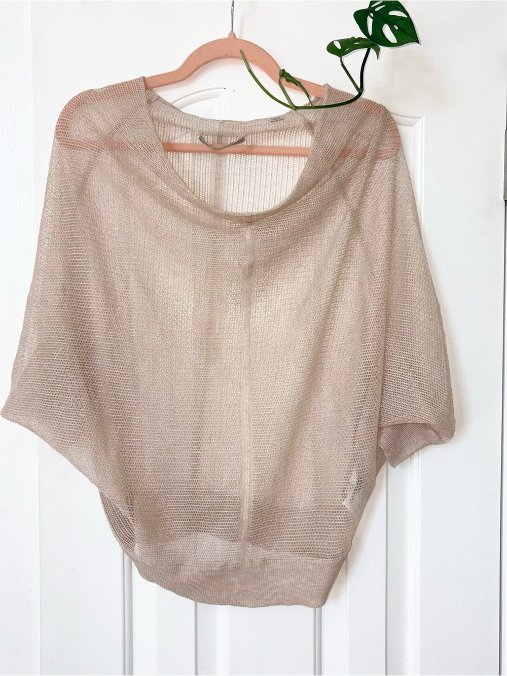 All Saints Elgar Lev Cowl Sheer mesh Knit top size XS.